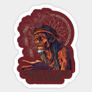 Ayahuasca And the Old Shaman Ritual Sticker